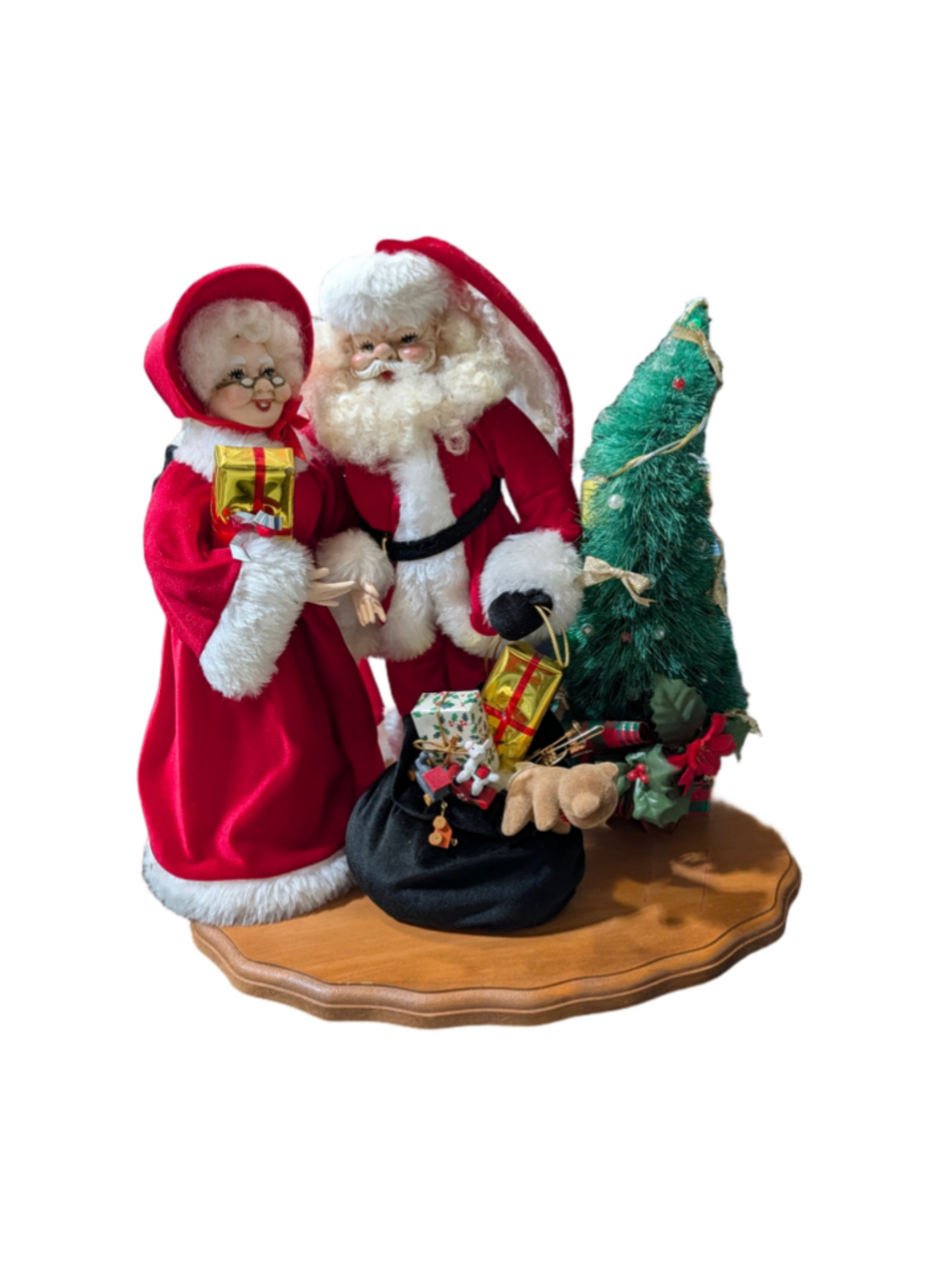 Unbranded Christmas Santa and Mrs. Claus Holiday Decor Set, One Size, Red/White